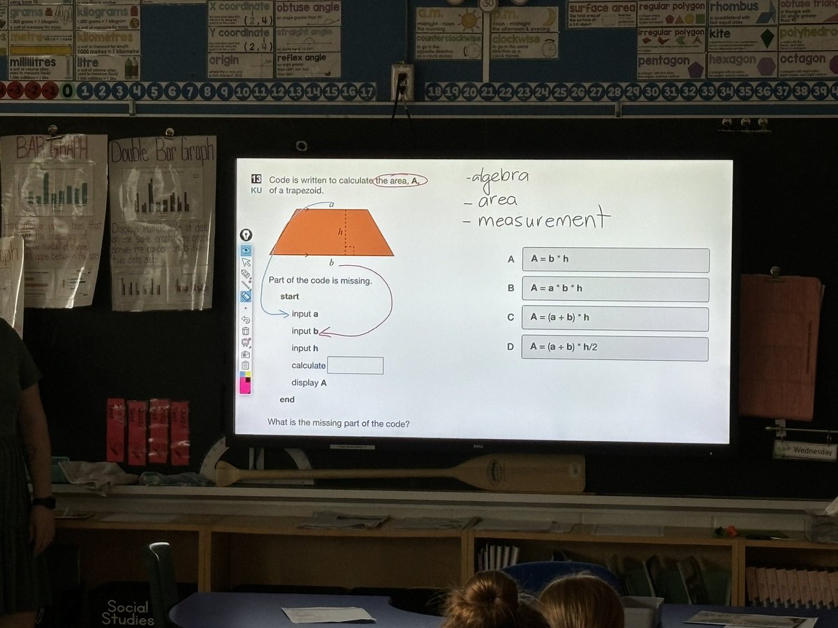 How do we answer measurement questions when presented as code? What does the star represent? Great discussion this morning as we work through the junior assessment math prompts in grade 6 #tldsb