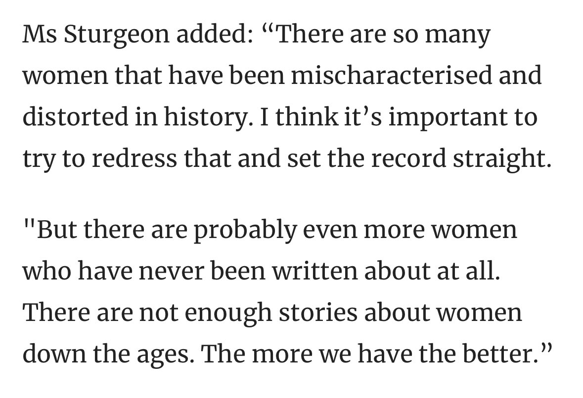 I couldn’t agree more with @NicolaSturgeon - the more history that women write themselves, the more stories about women, written by women the better!