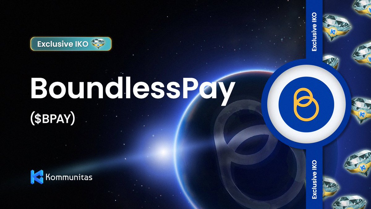 Dear $KOMmunity, We are thrilled to announce our partnership with @boundlesspay for our upcoming IKO. Boundlesspay is a safe app that turns your phone into a mobile bank. Its pre-installed digital wallet and debit card allows for the storage and spending of digital currencies…