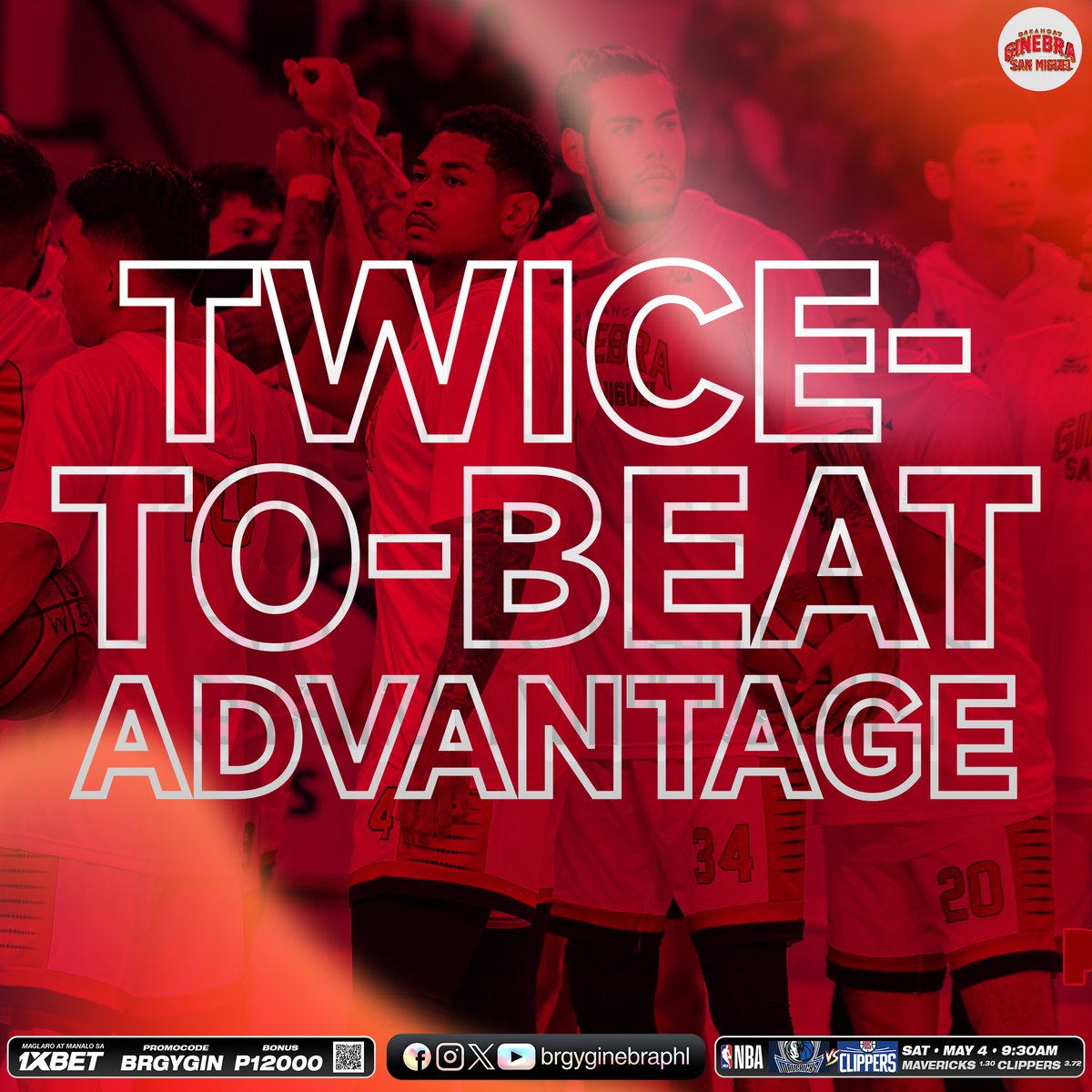 Big News, Kabarangay! We’ve secured a twice-to-beat advantage. Heading into the playoffs, we’re focused and ready to face every challenge. #NSD #PlayoffsReady