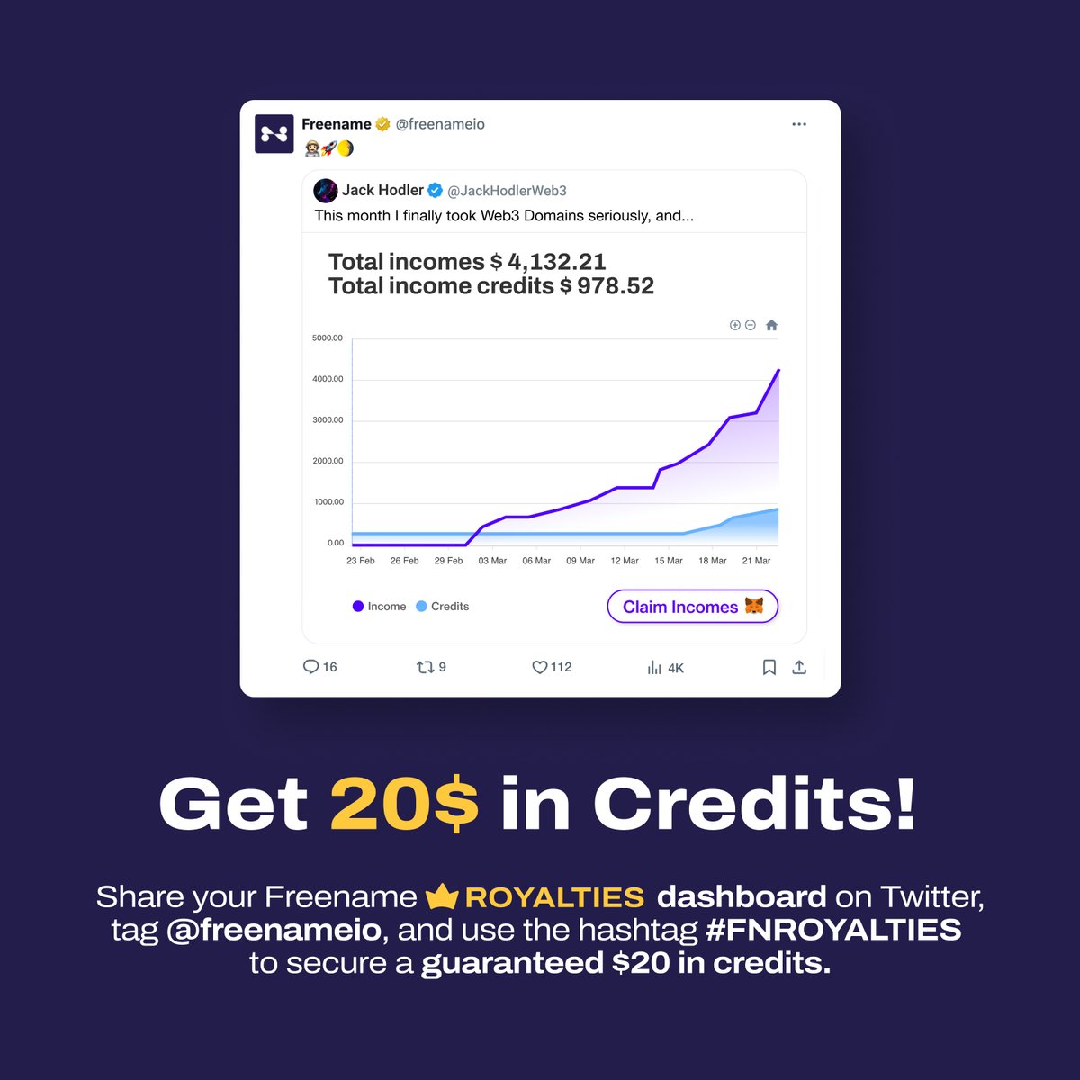 Last day to get $20 free credits 👑 Share your screenshots, make us gloat.