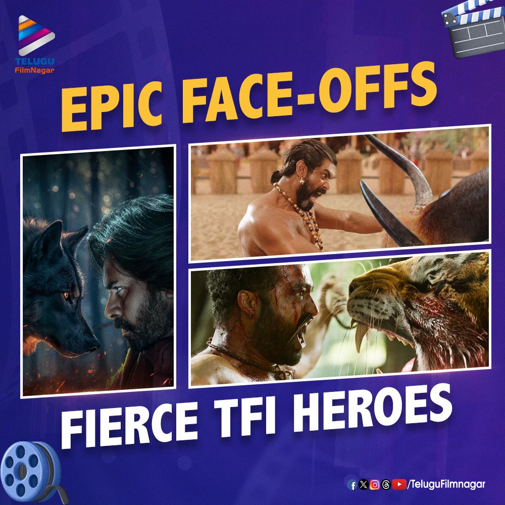 Epic face-offs of Tollywood heroes!💥 We've witnessed two and there's another one about to happen! 🤩 #PawanKalyan #JrNTR #RanaDaggubati #TeluguFilmNagar