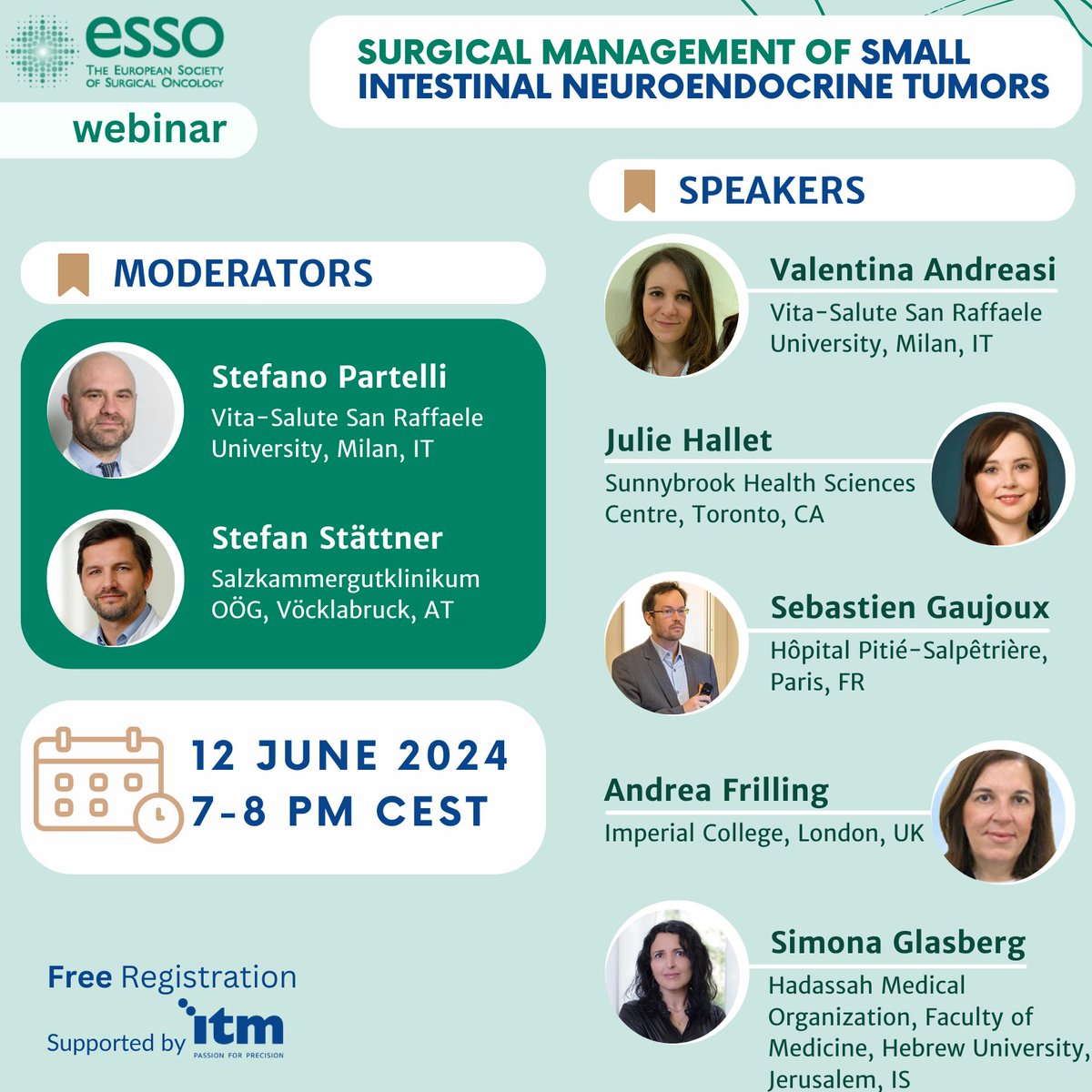 🎯 Save the date! For this 🆓 ESSO Webinar on the #Surgical Management of Small Intestinal #NeuroendocrineTumors All info 👉 essoweb.org/courses/esso-w… @EYSAC1 @SStattner @spartelli @HalletJulie @simonag56739514