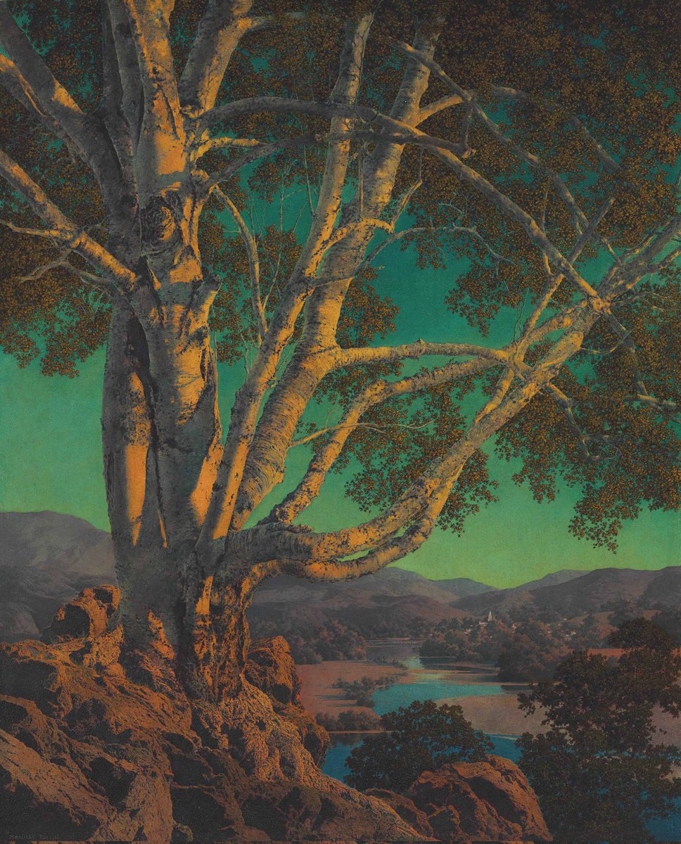 The eerily saturated hues of Maxfield Parrish's landscapes (1870–1966)