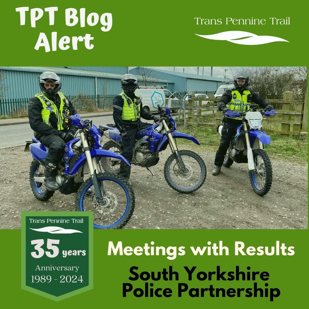 Check out this week’s blog in which Mandy writes about the impact that partnerships have had in tackling the tricky issue of illegal users on the Trail in South Yorkshire. Download and read it at: transpenninetrail.org.uk/tpt-blogs/. #tptblogalert