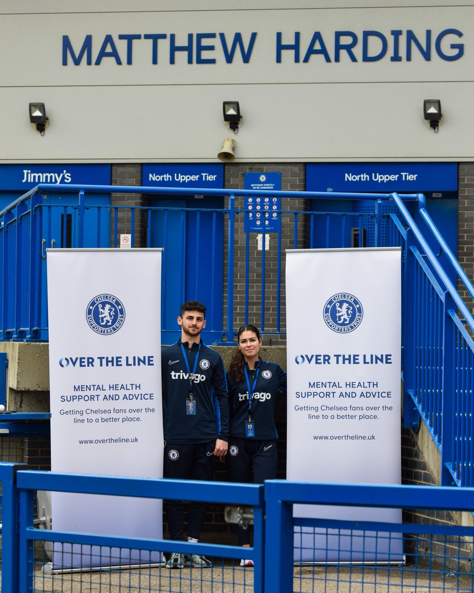 Over The Line is back at Stamford Bridge on Sunday. 🙌 The supporter-led initiative, offering free mental health support, will be located outside the Matthew Harding Stand from 11:30am. 💙