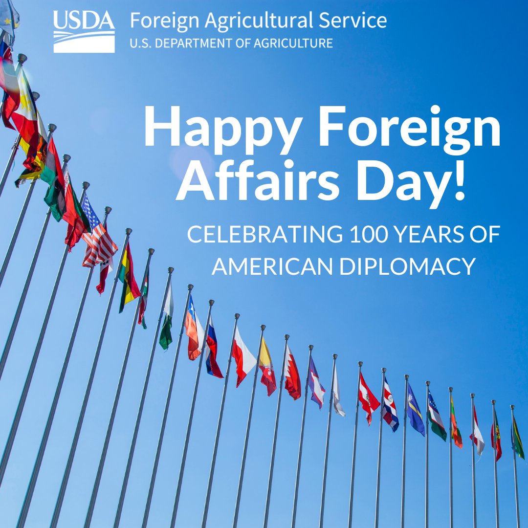 Happy #ForeignAffairsDay to all of the Agricultural Attachés, counselors, and diplomats alike! And thank you to our diplomatic partners in countries around the world! 🕊️