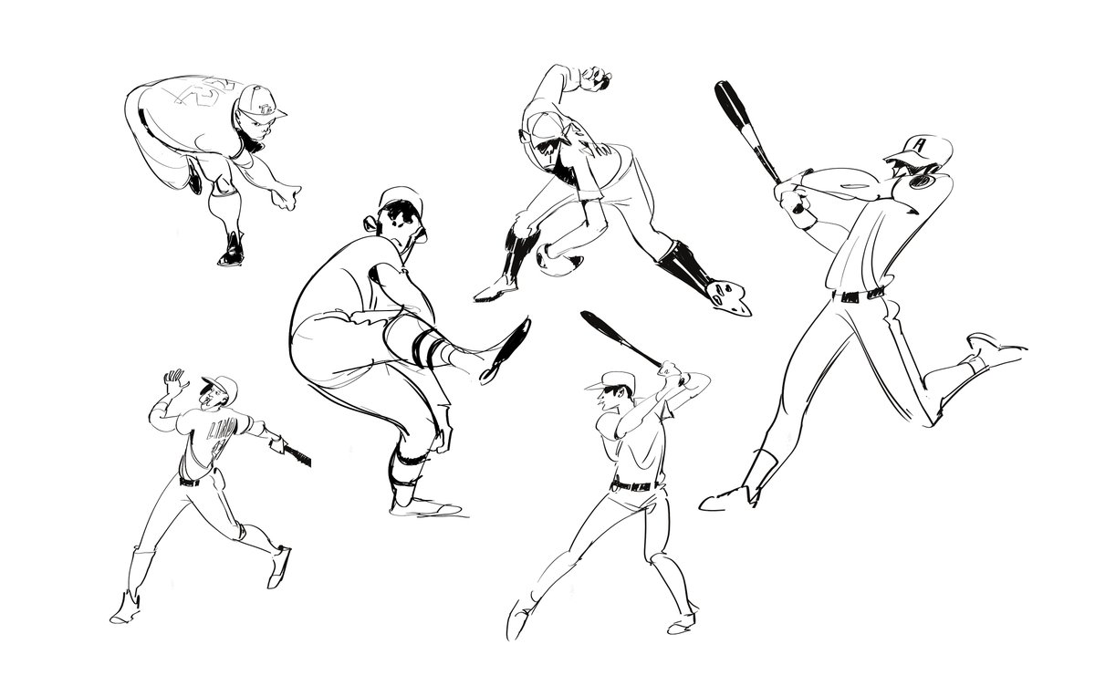 baseball poses >>> #gesturedrawing