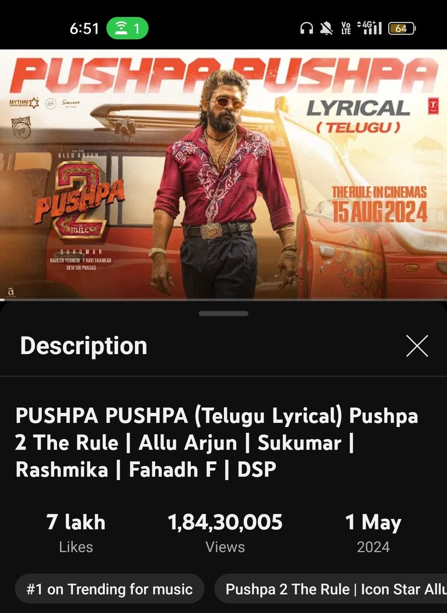700K Likes 💥💥💥💥

#PushpaPushpa