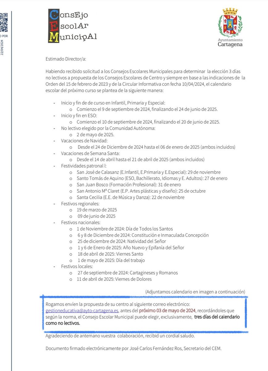 Eso es MENTIRA. Para conocer la opinión de todos los Consejos Escolares solicitamos que, cada centro, nos trasladase su postura sobre los 3 días no lectivos que nos corresponde decidir. Las explicaciones las tenéis que dar vosotros, por mentir y por hacer el ridículo una vez más.