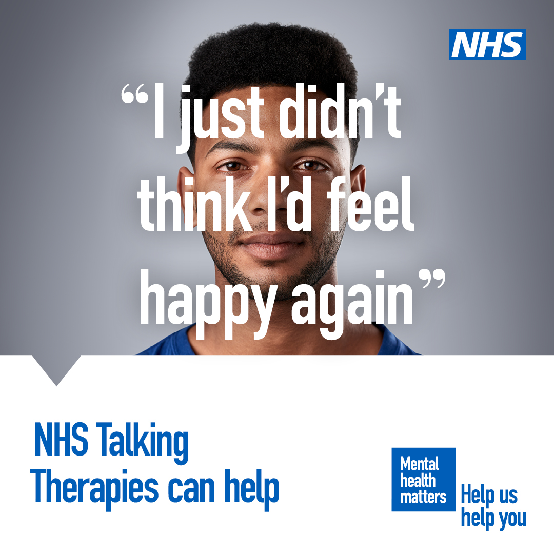 Feelings of anxiety and depression can affect us all. If you need help with your mental health, you can refer yourself, or your GP can refer you to NHS Talking Therapies. 👉nhs.uk/talk