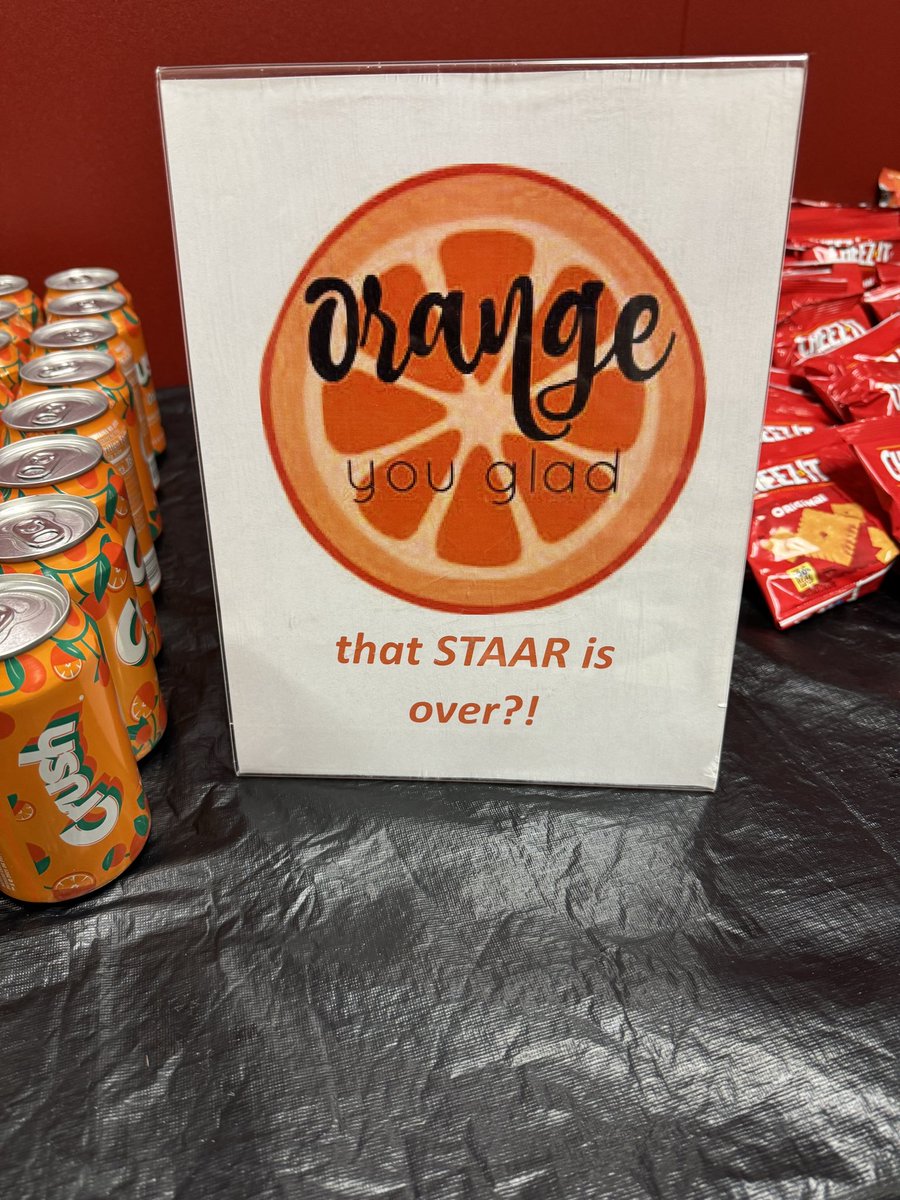 “Orange” you glad STAAR is over? @KleinISD