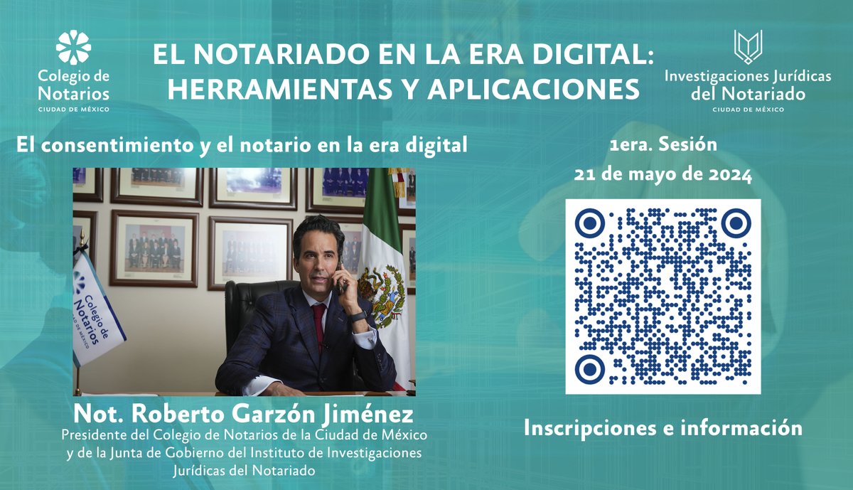 Los cambios en el entorno digital nos han ayudado a que los procesos sean más eficientes y rápidos, pero este constante avance obliga al entorno jurídico a estar en constante actualización. Regístrate en el curso “El Notariado en le Era Digital” …ro.instituto.colegiodenotarios.org.mx/cursos/ceneled…