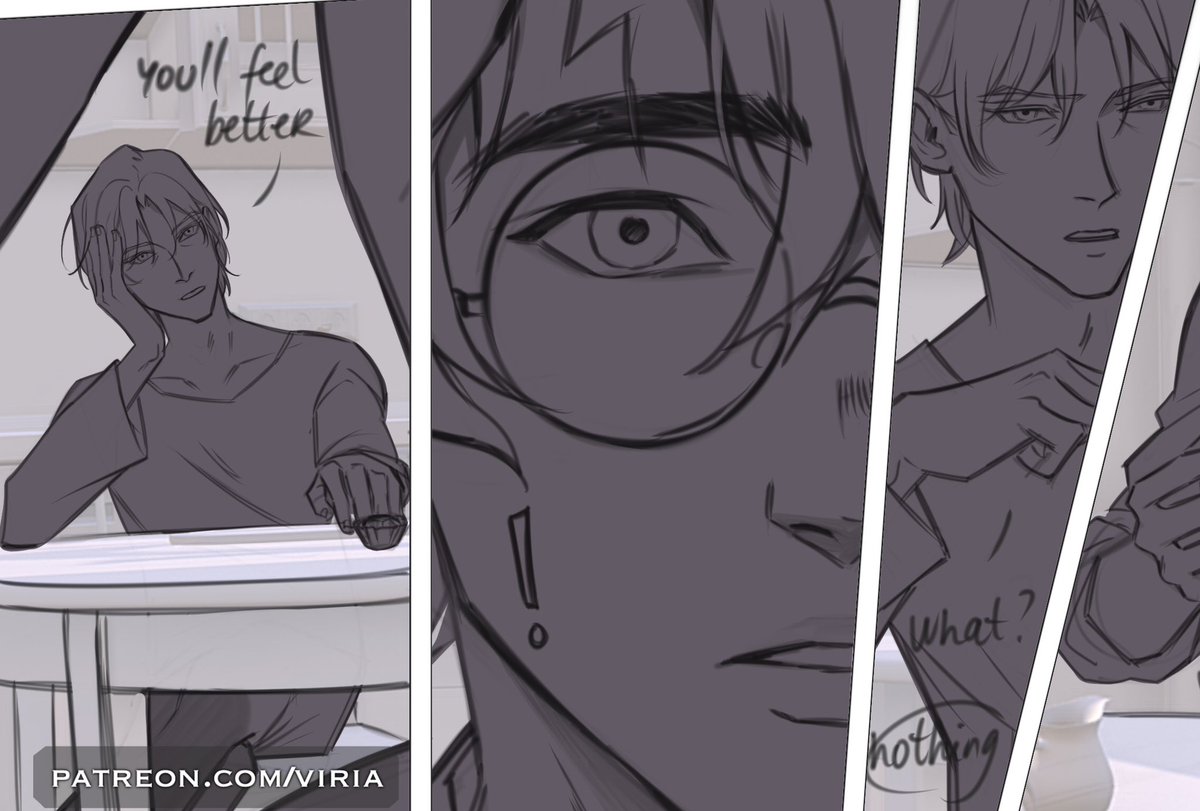 Wips for the new #drarry are up on P! You can see 4 pages from fireflies tier❤️❤️ 