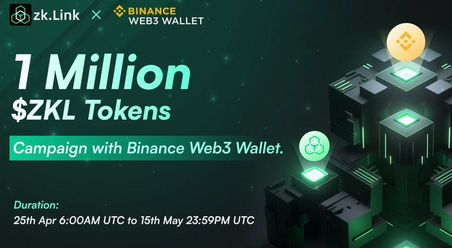 DON'T MISS Another way for you guys to earn $ZKL @zkLinkNova, if you can't buy it on Coinlist, is to participate in #ZkLink's campaign on the Binance Web3 wallet @zkLinkNova. 💸✅ The total pool is up to 1 million $ZKL tokens (around $3 million). -> This event is also to