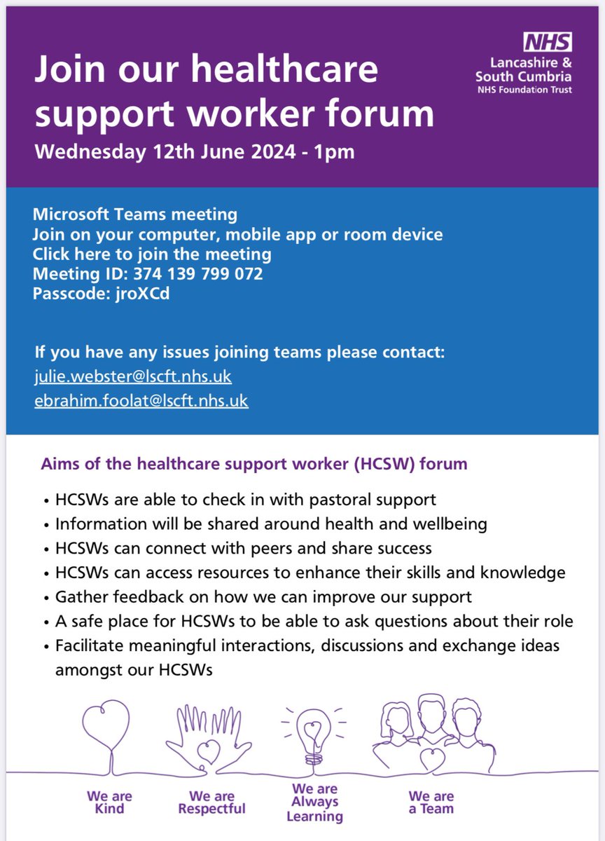 #Hellomynameisliz (@lizweldon) on Twitter photo We Enjoyed this weeks forum so much we are going to do it again <a href="/WeAreLSCFT/">Lancashire & South Cumbria NHS Foundation Trust</a> <a href="/GoalsOlivers/">OliversLifeGoals</a> <a href="/ChrisOliverNHS/">Chris Oliver</a> <a href="/pauljebb1/">Prof Paul 💙RN MA OStJ Prof of Practice</a> <a href="/MHsaferstaffing/">Shamine</a> <a href="/RebeccaLSimpson/">Rebecca Simpson</a> <a href="/CharlotteNic7/">Charlotte Nicholls</a> <a href="/CLHarrington19/">Claire Harrington RN</a> #weareHCSWs We Enjoyed this weeks forum so much we are going to do it again <a href="/WeAreLSCFT/">Lancashire & South Cumbria NHS Foundation Trust</a> <a href="/GoalsOlivers/">OliversLifeGoals</a> <a href="/ChrisOliverNHS/">Chris Oliver</a> <a href="/pauljebb1/">Prof Paul 💙RN MA OStJ Prof of Practice</a> <a href="/MHsaferstaffing/">Shamine</a> <a href="/RebeccaLSimpson/">Rebecca Simpson</a> <a href="/CharlotteNic7/">Charlotte Nicholls</a> <a href="/CLHarrington19/">Claire Harrington RN</a> #weareHCSWs