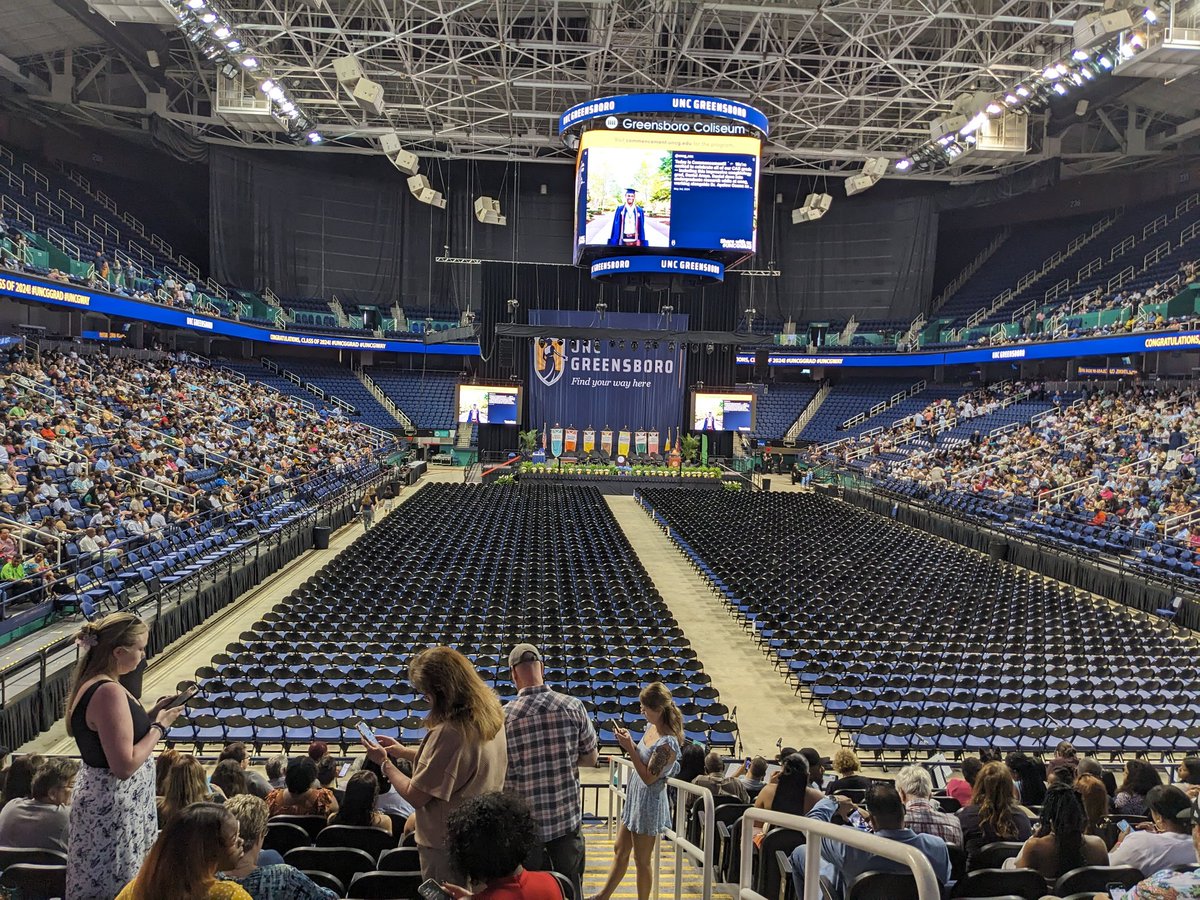 At #uncggrad for my ex-wifes graduation!  Proud of her for getting her degree!