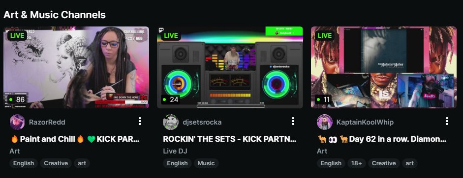 I love sittin on the frontpage of @KickStreaming with @RazorrazorRedd . Gonna be here all day bb. Front page will be home.