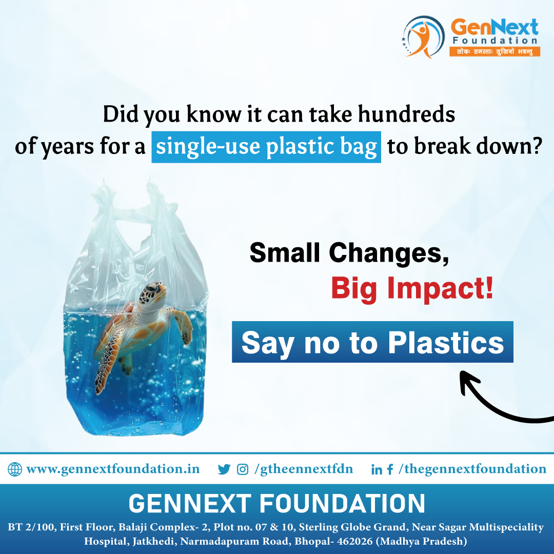 Small changes, Big Impact! Say no to Plastics. #noplastic #saveearth  🗑️🌎

#noplastic #zerowaste #plasticfree #ecofriendly #savetheplanet #sustainable #gogreen #recycle #sustainability #sustainableliving #environment #eco #reuse #nature #gennextfoundation #GenNext