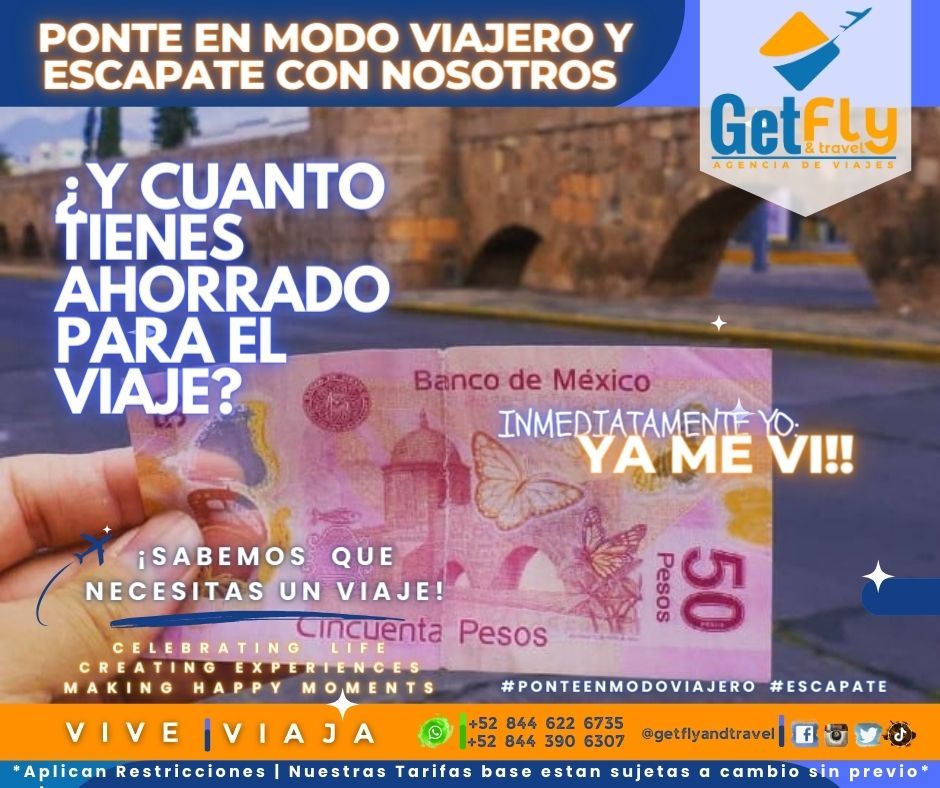 Lo que importa es la actitud, las ganas y el deseo de quererlo!!!.. 🥰😎💪

Así que no te preocupes porque contamos con planes de pago para ti!!!..🫵🎉💰🪙

#ViajaConNosotros #CelebratingLife #MakingHappyMoments #CreatingExperiences #Escápate #AgenciaDeViajes #PonteEnModoViajero