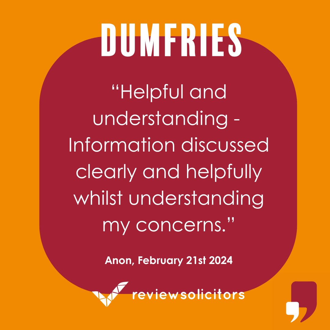 Thank you for your review! We value your feedback and are delighted to hear about your experience with us. Check out our work in #Dumfries on @reviewsolicitors ✔️ #TalkToThompsons