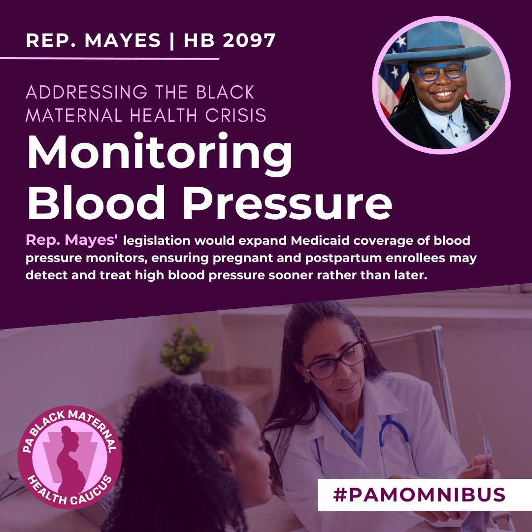 We advanced HB 1601 and HB 2097, furthering @pablackmhc’s mission of addressing maternal mortality and morbidity rates in PA through the #PAMOMNIBUS - pahouse.com/BMH/Legislation Both of these bills are now eligible for a final vote in the #PAHouse and I’m eager to vote YES ✅.