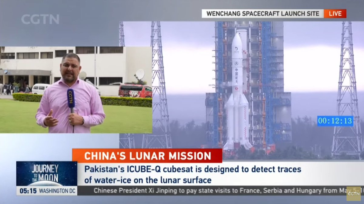 🚨🇵🇰→🌕 History :  Pakistan’s first ever moon satellite #ICUBEQ has been successfully launched, riding the same rocket with China’s #ChangE6 lunar probe. This is also the 1st 🇨🇳🇵🇰 cooperation on lunar exploration.
#ICUBEQ #ICUBEQAMAR #ChangE6 #LunarMission