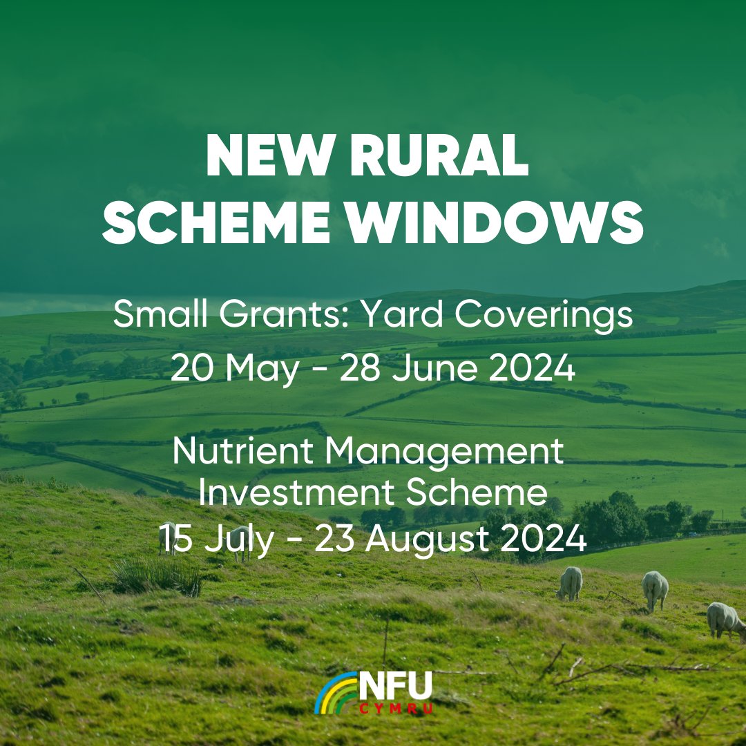 Following @WGRural's written statement this week, dates for the scheme application windows have now been confirmed ⤵️