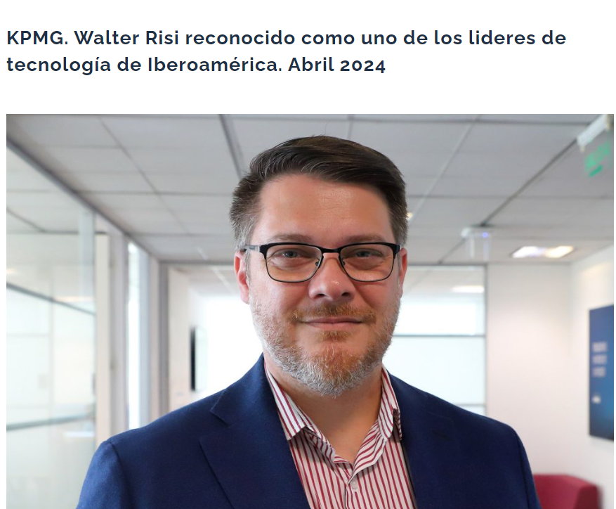 Consolidar proyectos con impacto positivo en nuestra sociedad requiere de mucha perseverancia, pasión y compromiso. El caso de Walter Risi, socio de @KPMGArgentina reconocido como uno de los principales líderes de #tecnología del mercado iberoamericano, nos recuerda que con