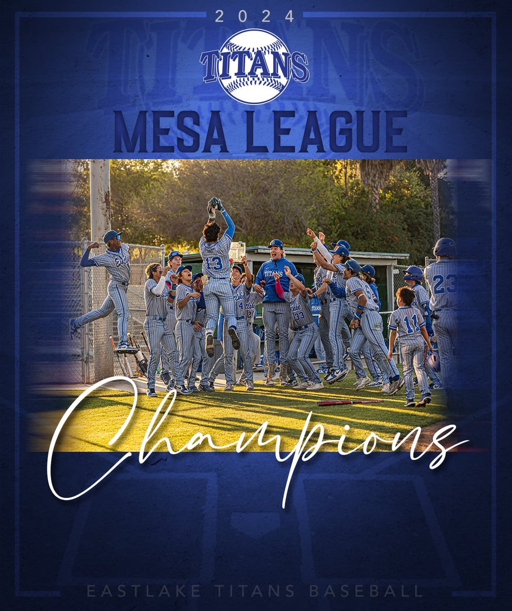 Congratulations to the Varsity and JV teams winning the Mesa League Championship. Go Titans!!