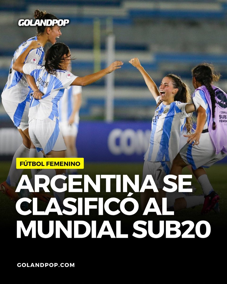 👏🇦🇷 ¡La #SeleccionArgentina Femenina se CLASIFICÓ al Mundial Sub20! 

‼️Dirá presente en la cita mundialista por CUARTA VEZ en su historia.