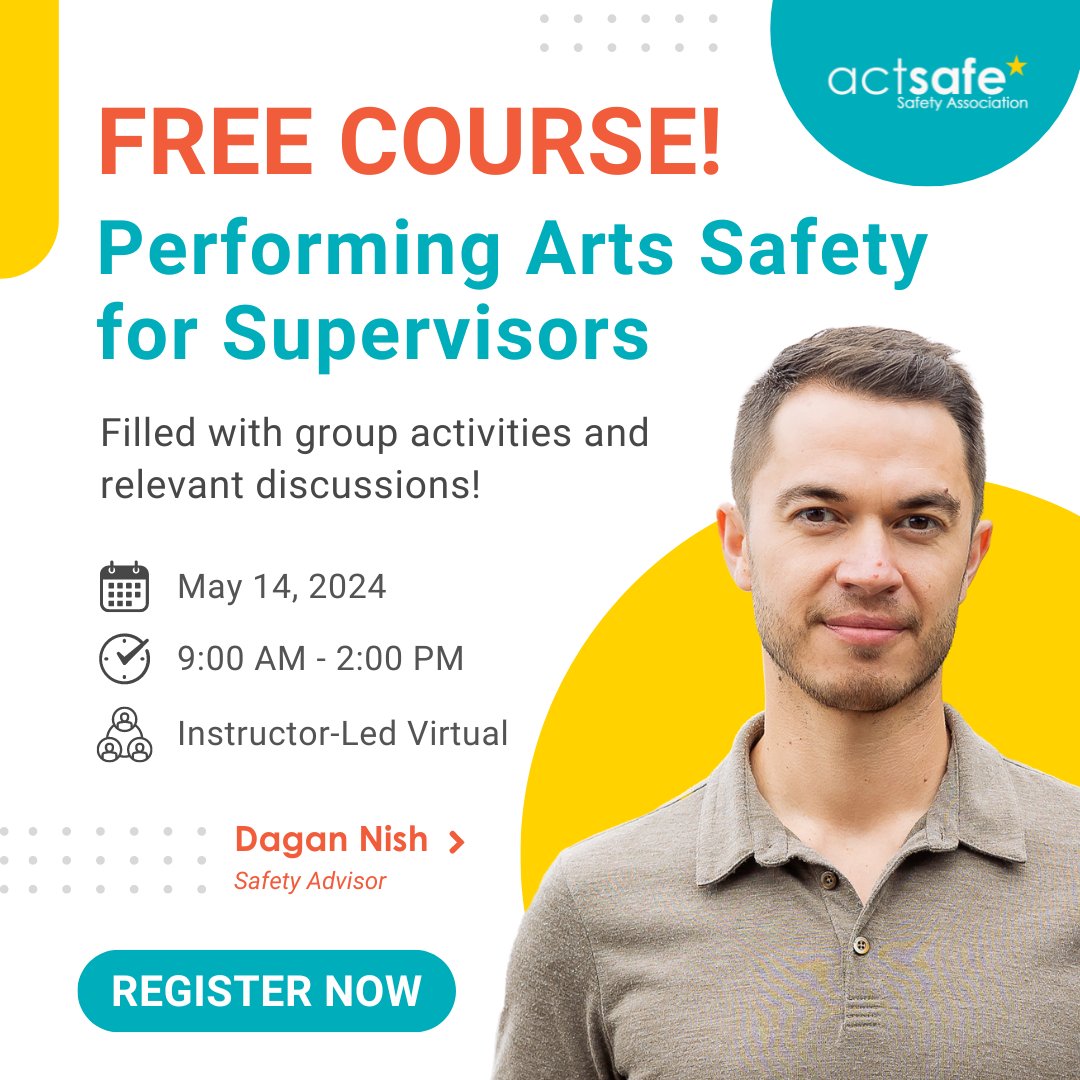 Whether you work production assistants, lighting techs or general laborer this highly interactive course can help you identify hazards and know your rights and responsibilities. ⁠ ⁠ Register Now: actsafe.ca/courses-worksh…⁠ ⁠ #Actsafe #LiveEvents #PerformigArts