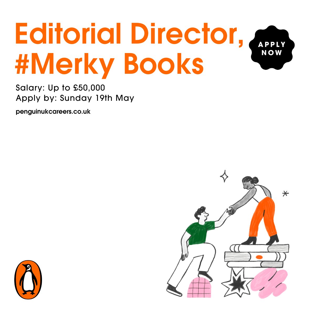 🐧📢Exciting & rare role! The opportunity has arisen for an Editorial Director to help us shape the future of the award-winning, growing and ambitious imprint, #Merky Books. Info: shorturl.at/bemW2