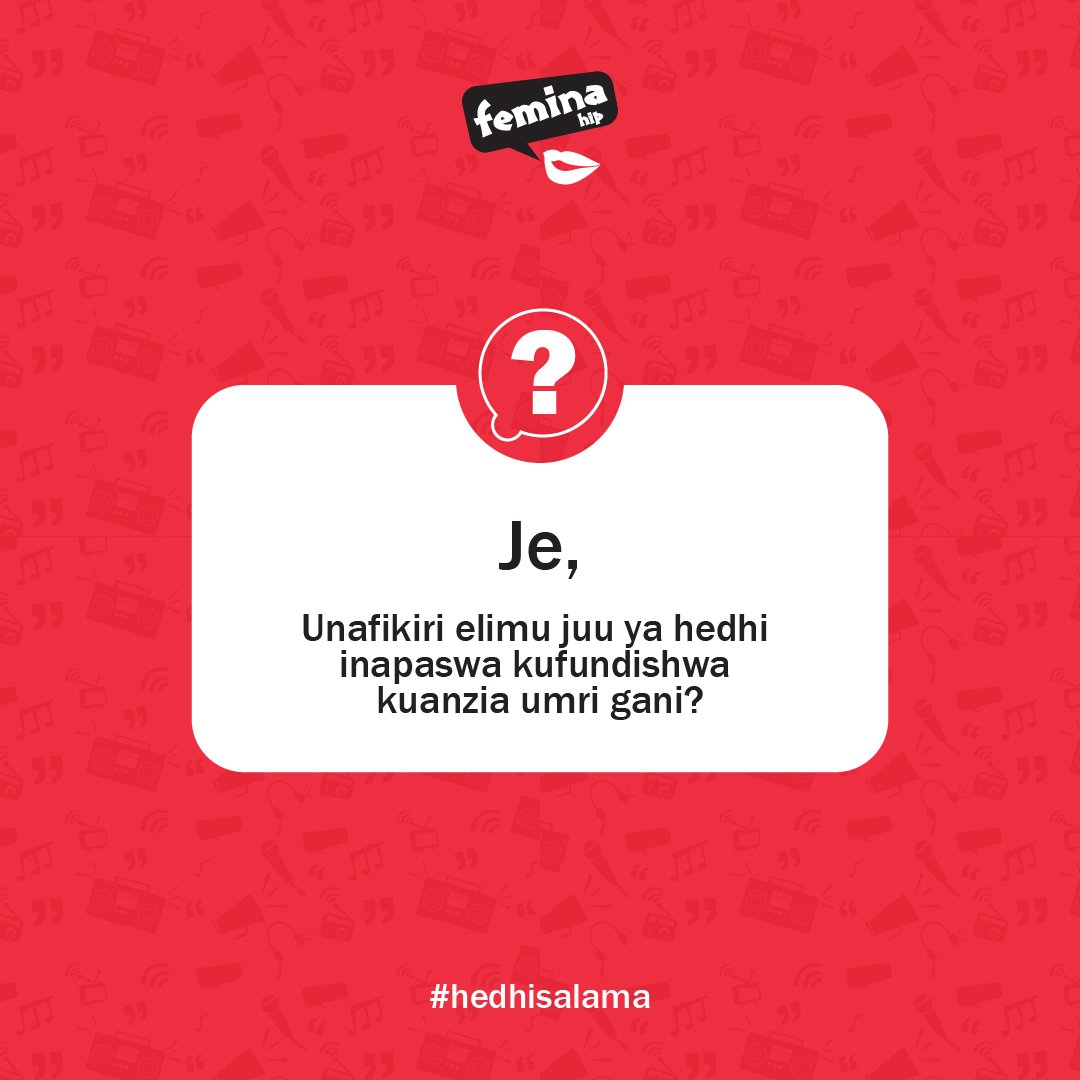 Binti Mpole leo anauliza, Ni umri gani sahihi kwake kupata elimu kuhusu hedhi?

#RedAgenda #MHMDay2024 #feminahip @FeminaHip