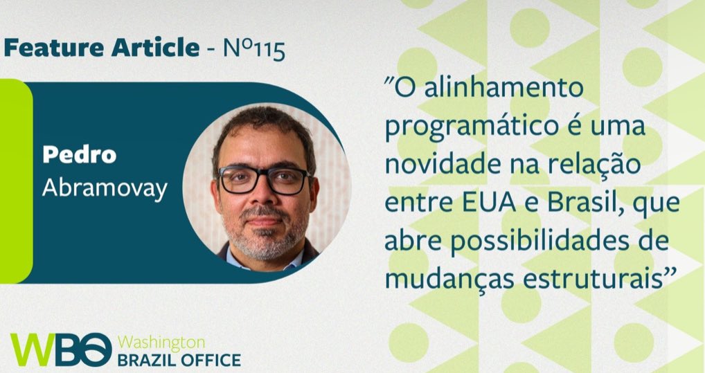 As relações entre Brasil e EUA, de alianças pragmáticas a alinhamentos programáticos, por @pedroabramovay via @Brazil_Office braziloffice.org/pt/artigos/as-…