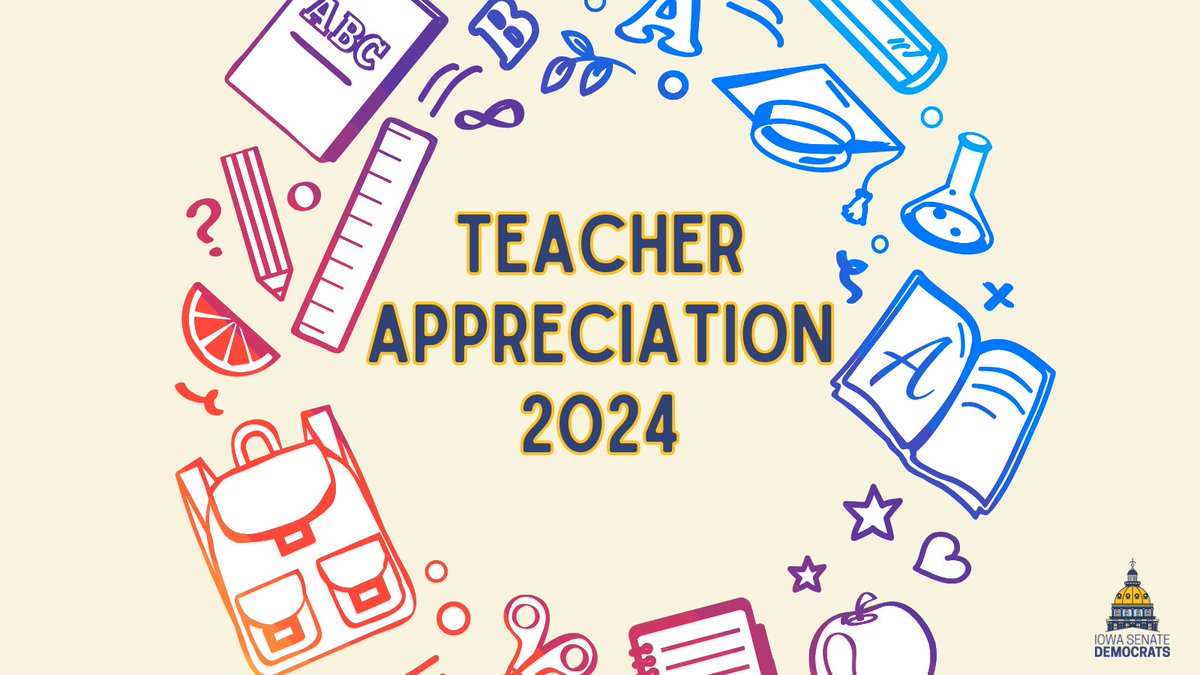 Iowa teachers do so much – for our kids, our schools, and our communities. This week is all about recognizing their hard work, respecting their contributions and saying thanks. #ThankATeacher.