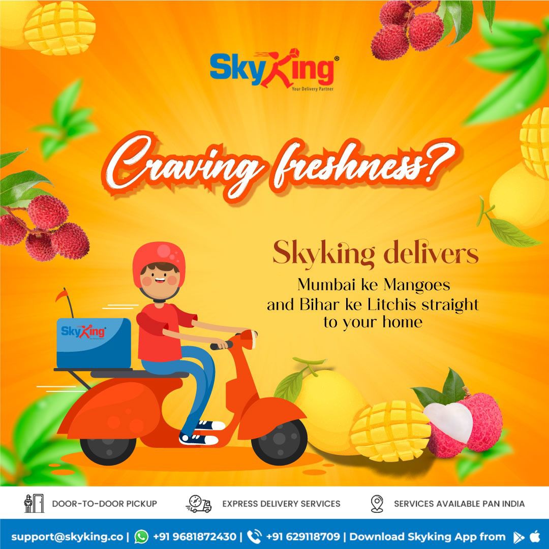 Summer calls for juicy mangoes and litchis to refresh your day. Get them delivered to your home and to your loved ones. Choose our quick and efficient delivery service.

#skykingcourier #courierservice #deliveringhappiness #contacttoday #fruitdelivery #summerdelivery