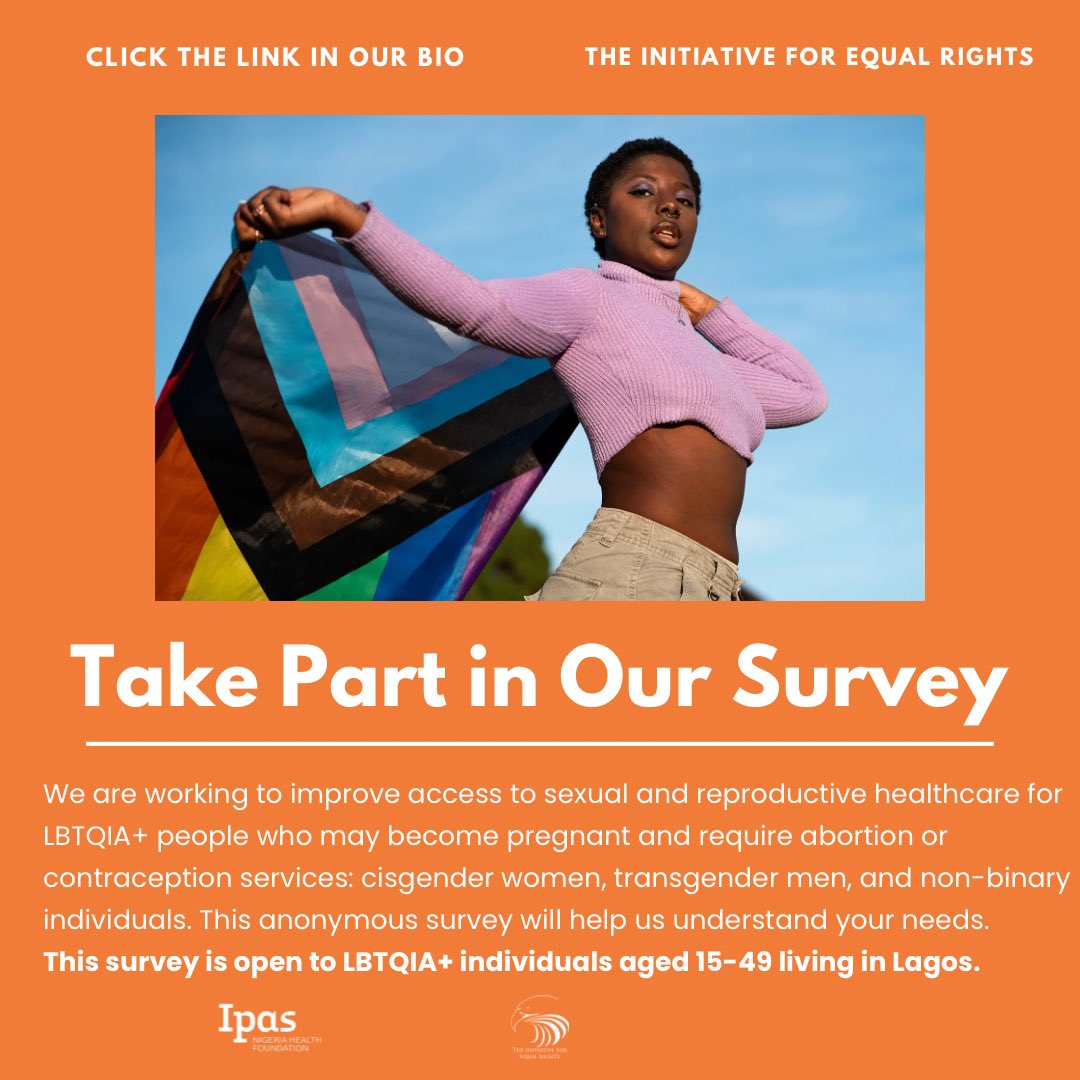 We are working to improve access to sexual and reproductive healthcare for LBTQIA+ people who may become pregnant and require abortion or contraception services: cisgender women, transgender men, and non-binary individuals. Click here: docs.google.com/forms/d/e/1FAI…