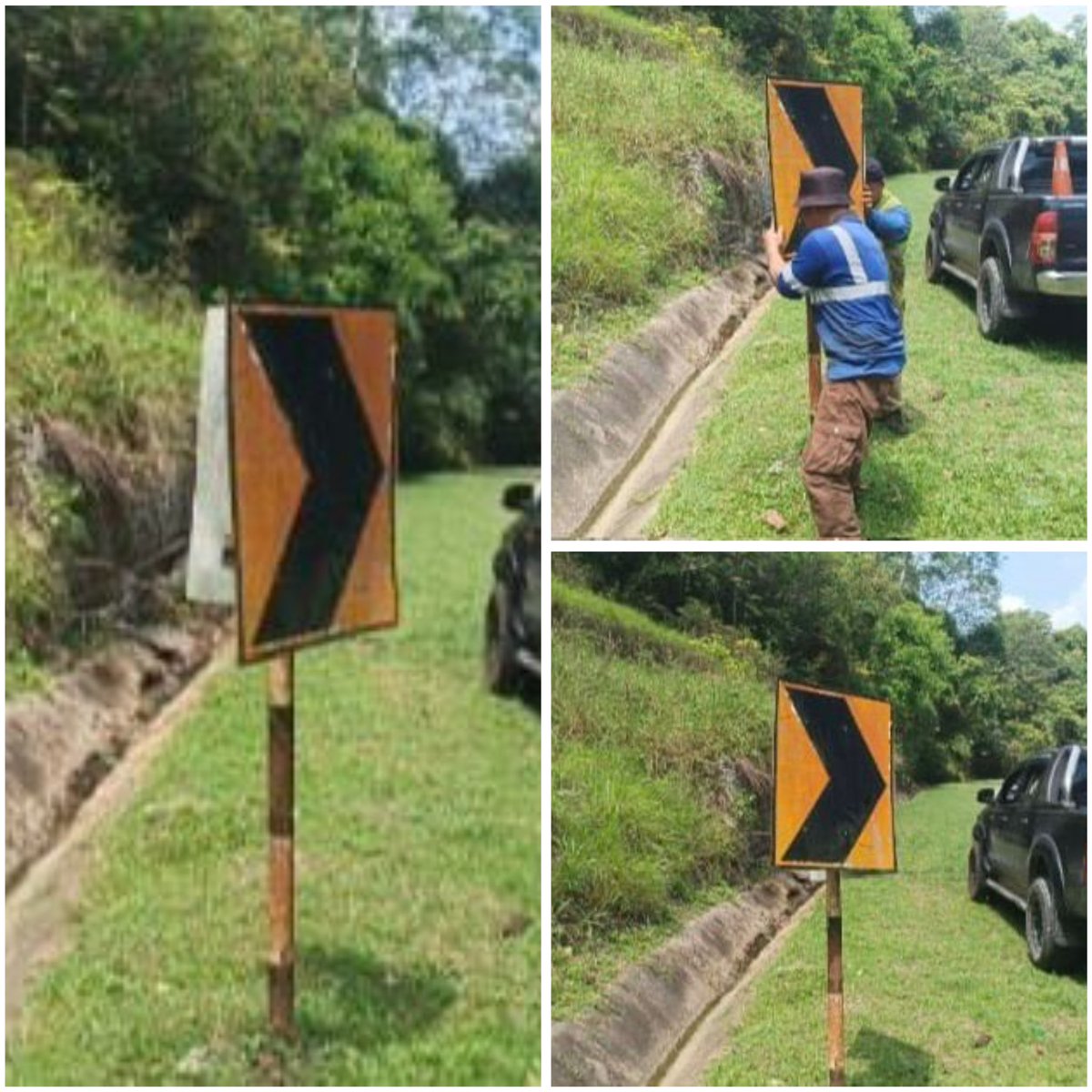 Kerja  Rutin

R01 patching pothole dan memperbetulkan perabot jalan (chevron) yang di laluan C23, Jalan chenor dan Jalan kertau-kuala wau 2 oleh konsesi jalan negeri.

#jkrpahang
#KementerianKerjaRaya
#ypmaintenancesdnbhd