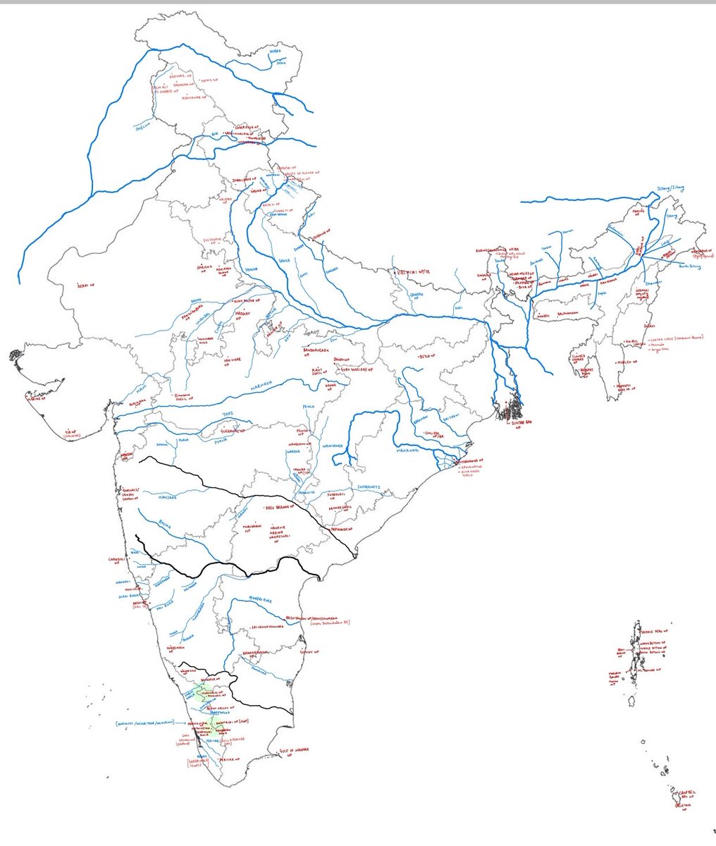 National Parks can give you 2-4 marks easily in every exam either #UPSC or state psc.

This image is of National park located on Rivers.

Clear image of this map is on my telegram.

Save🔖and revise.