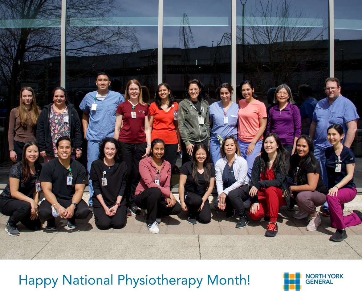 🎉 This #NationalPhysiotherapyMonth, we're proud to celebrate NYGH's 50 physiotherapists and 34 physiotherapy assistants who deliver expert care across our sites and in the community from inpatient care to outpatient home-based services. Thank you for all that you do!