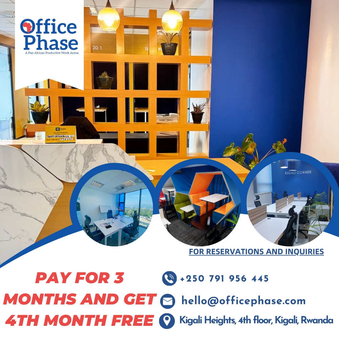 𝐔𝐛𝐰𝐨 the poster says it all...🤐😎 𝐚𝐟𝐟𝐨𝐫𝐝𝐚𝐛𝐥𝐞
is the keyword here. #officephase #Discounts #theau  #coworkingspace #offices #boardroom #INGSA2024 #srh4agyw #VisitRwanda #Kigali