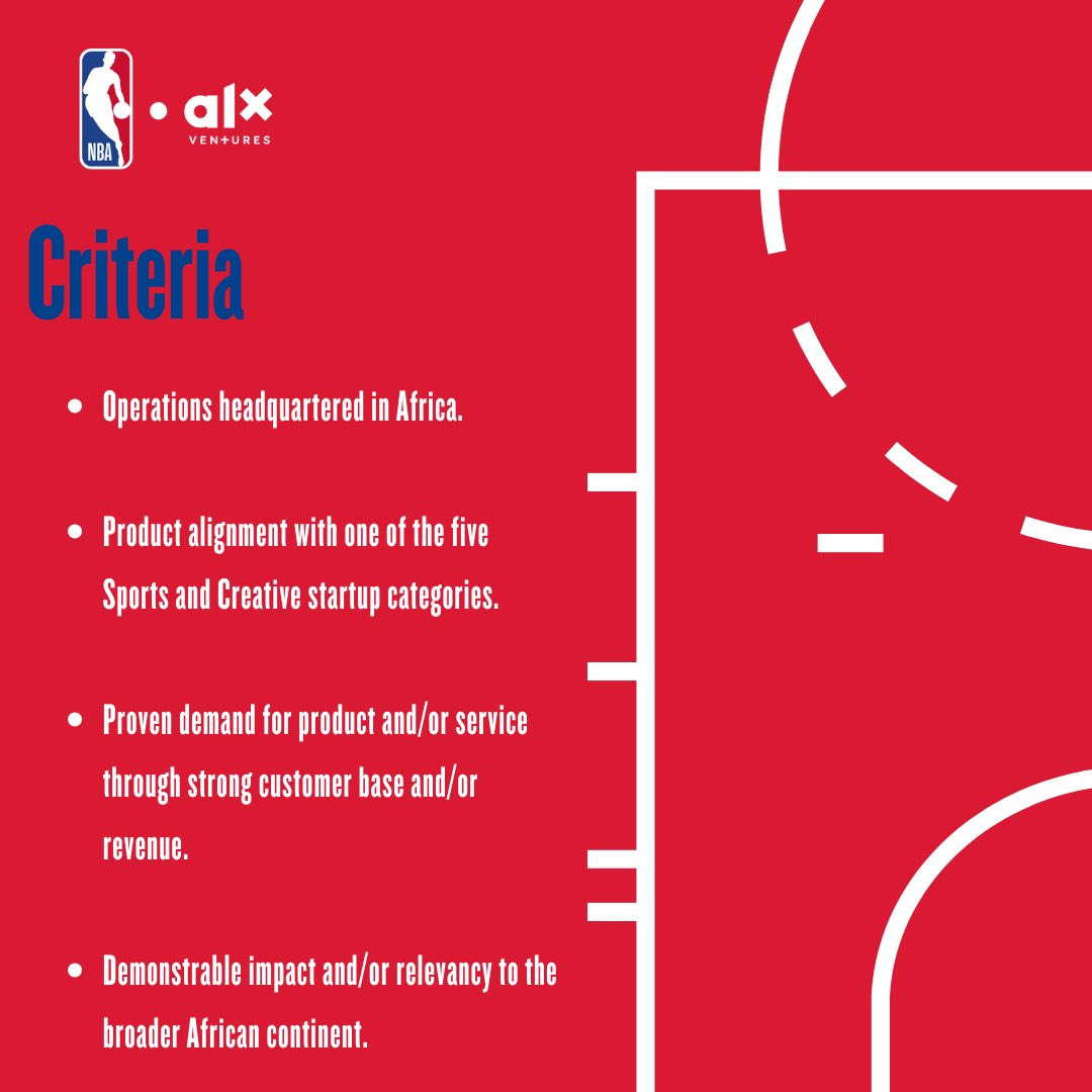 Think you got what it takes? Check out the criteria in the last slide and apply via tripledoubleaccelerator.nba.com

#ALXAfrica #ALXVentures #NBAAfrica #NBATripleDouble #DoHardThings
#NBAAfricaStartup
