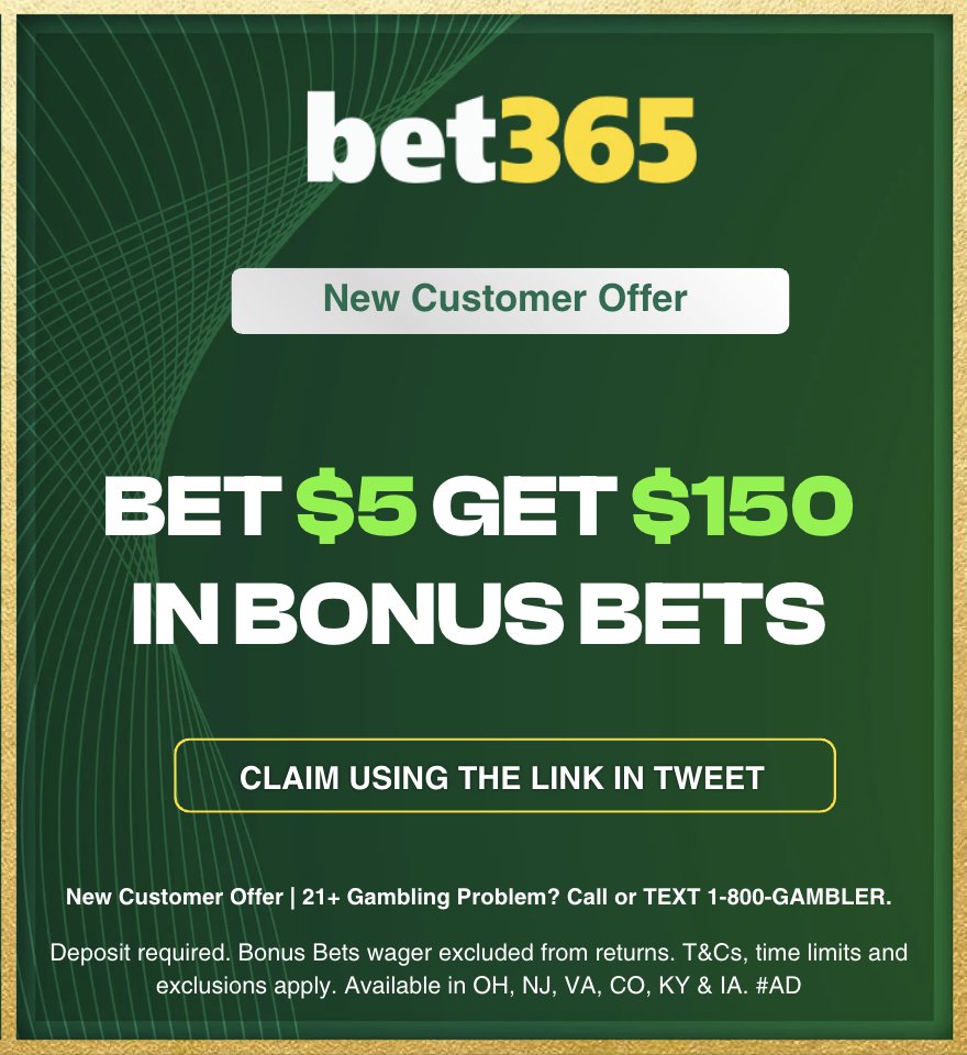 You'll wanna make the most of my plays, so get a bet365 account this morning. 

$150 in bonus bets are yours with the below link, to spend how you want.

Claim here 👉🏼 bit.ly/365G150

Their lines let me put together winning Soccer Parlays, like last night.

21+ Only.