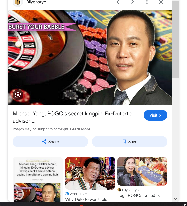 'PAGCOR confirmed that both Tianyu and BOE United Technology had worked with a company  called Infiniweb Technology Inc. Infiniweb is understood to have close  links with Xionwei Technologies, which is accused of being involved in  kidnapping and human trafficking.'