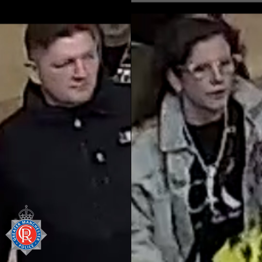 #APPEAL I Officers in Oldham have released images of 2 people they believe may have information about shoplifting offences at Royal Oldham Hospital at 4:50pm on 21/4/24 - information can be reported to police on 101, using CRI/06QQ/0009351/24, Crimestoppers on 0800 555 111