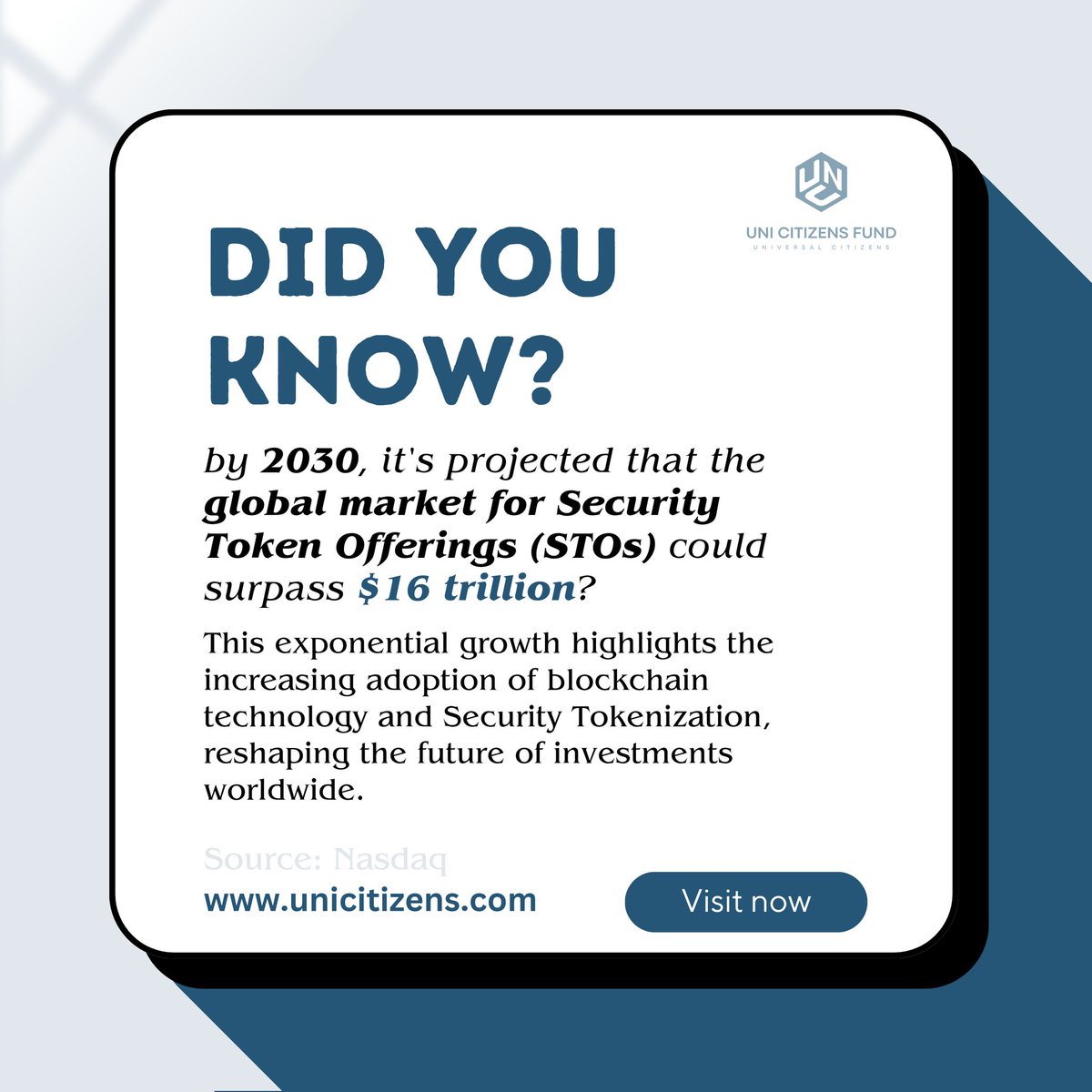 Follow Uni Citizens for more✨️

#unicitizens #news #interestingfacts #16trillion #BlockchainTech #securitytoken #FutureFinance #globalmarket