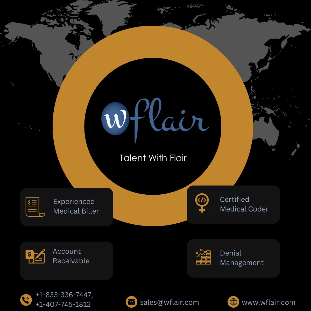 Boost your practice's bottom line with Wflair's #denialmanagement solutions. Our experts identify & resolve denied claims quickly, maximizing your reimbursements. 🚀 #MedicalBilling #HealthcareFinance #RemoteStaffing #wflair #lowcost