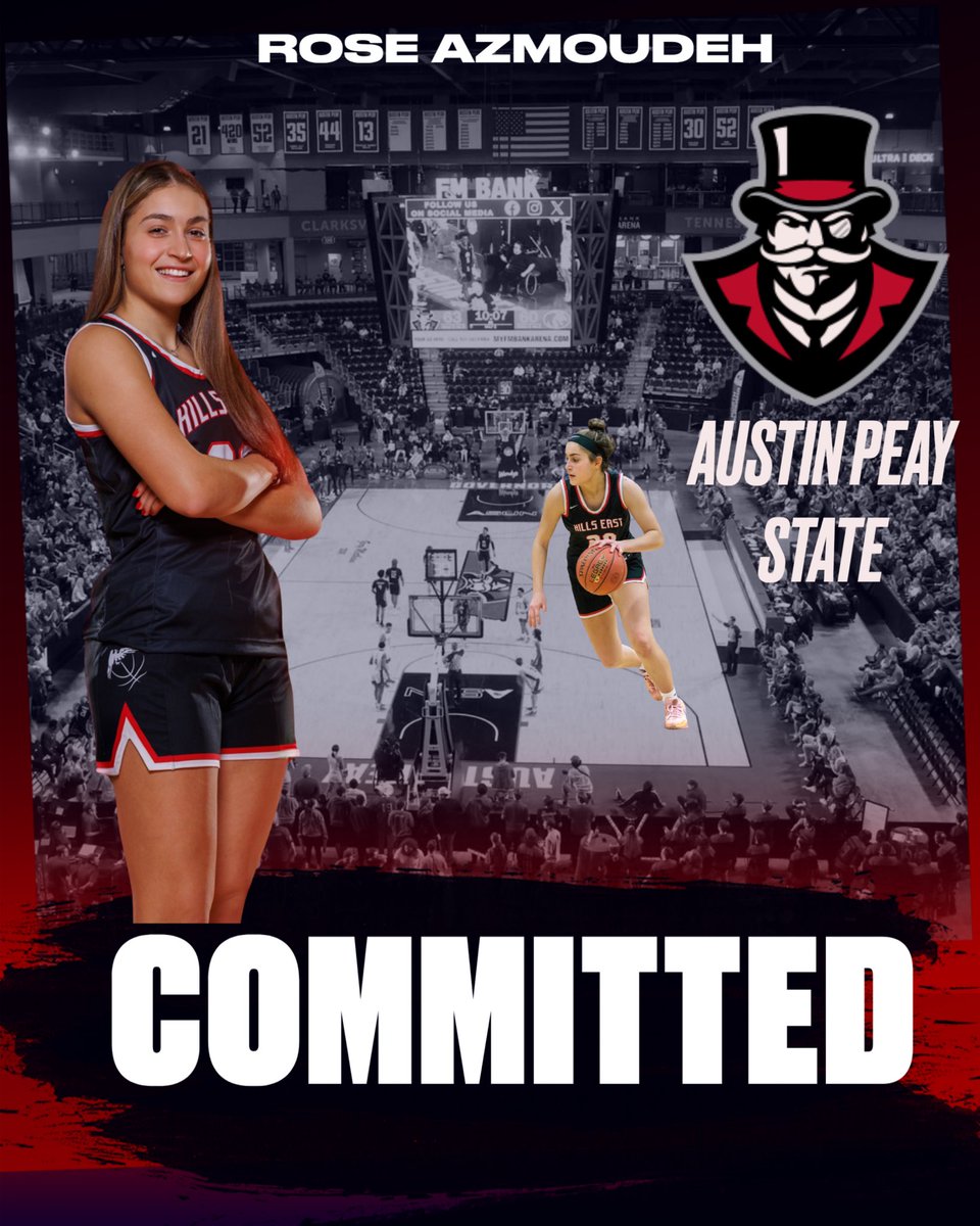 Congratulations to @rose_azmoudeh on her commitment to Austin Peay State University! @GovsWBB Thank you to @Young_CoachB and @coachpeggyls for your support and belief! You are getting a great one! @HHHAthletics @NewsdayHSsports @RoseClassic @NYGHoops @hgsl_girls @SelectEventsBB
