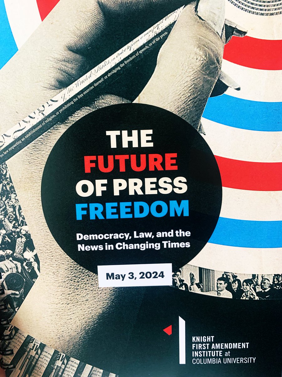 At @CivicHall for @knightcolumbia symposium exploring the urgency & role of press freedom in democracy. We had to move our event from Columbia bc access to the campus has been largely shut down as student journalists & demonstrators face rising attacks on World Press Freedom Day:
